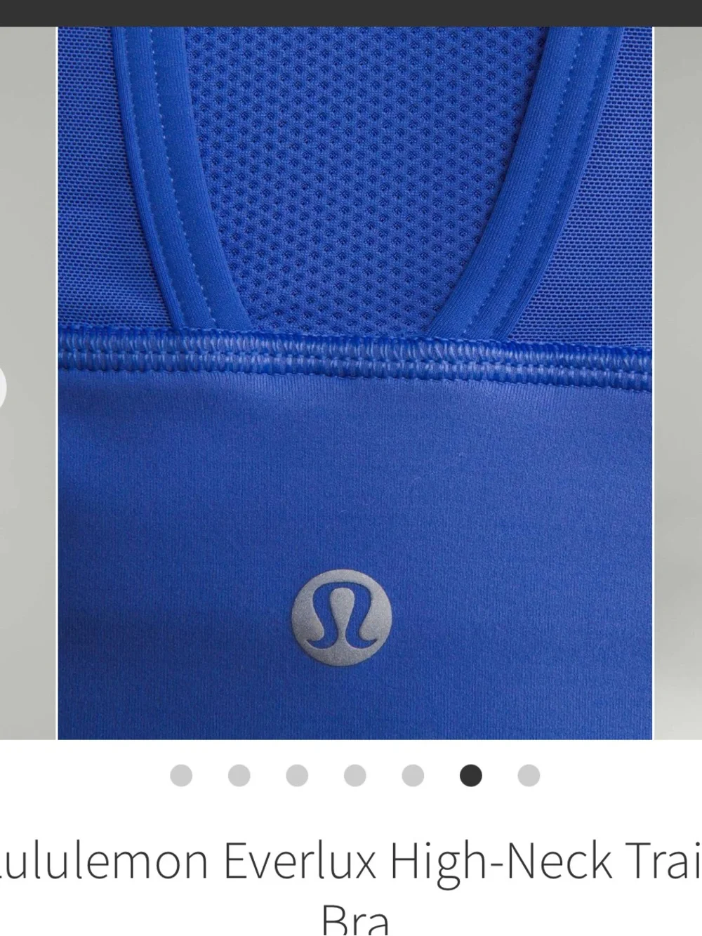 Lululemon Women’s Everlux High Neck Train Wild Indigo Bra | Size 8